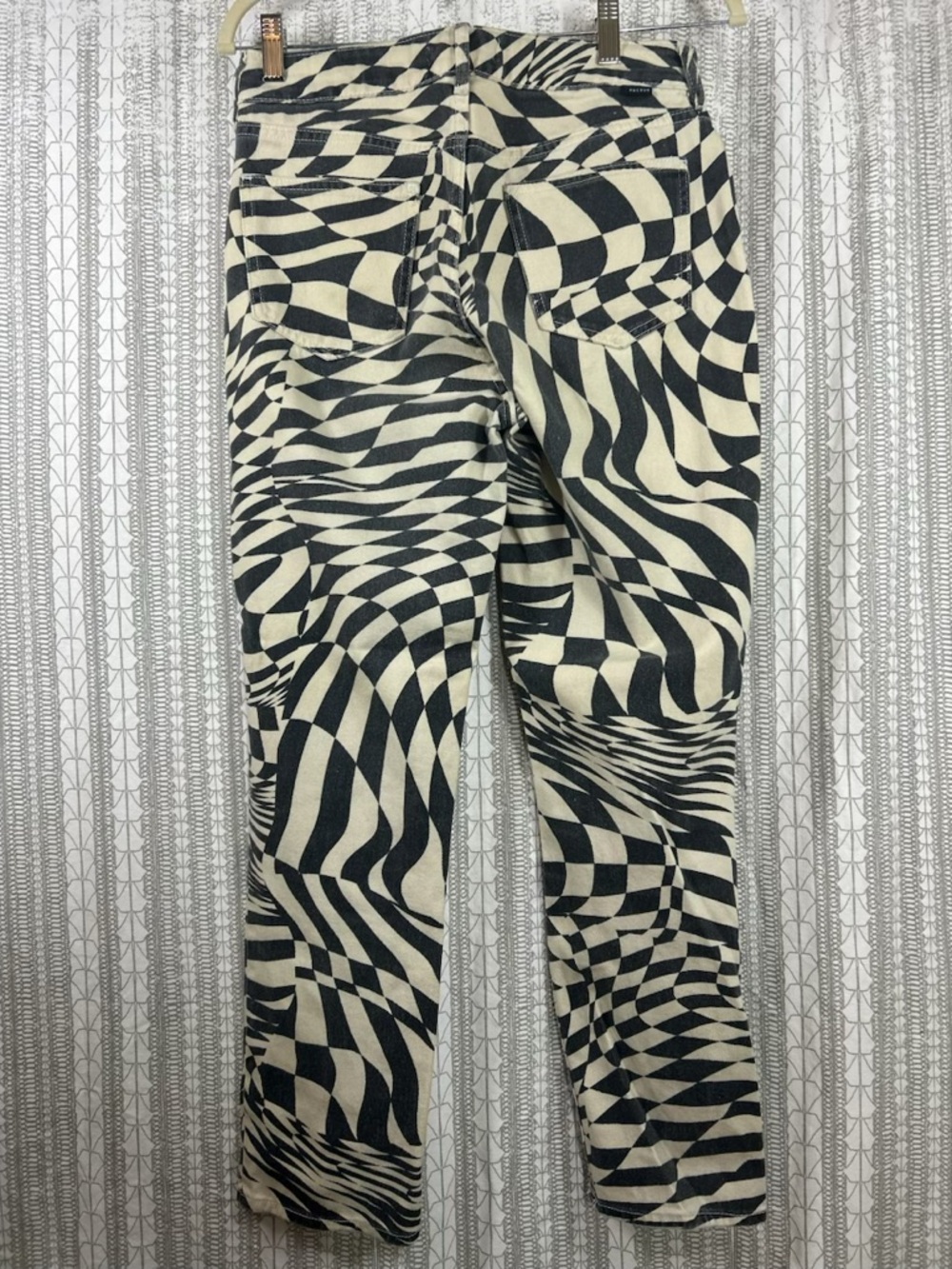 PacSun Black and Cream Striped Detail Jeans